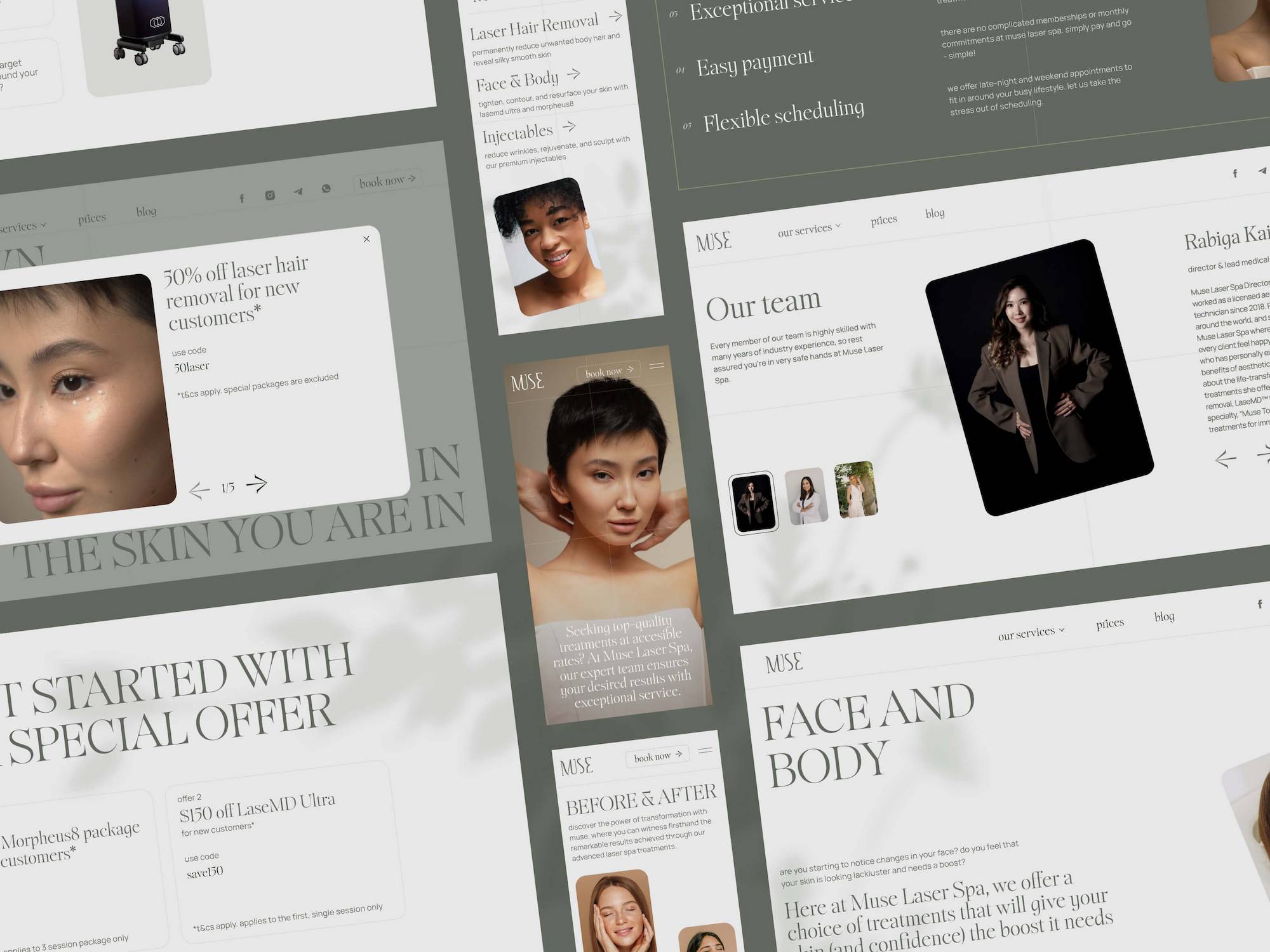 Webflow design and development for Beauty space in Chicago