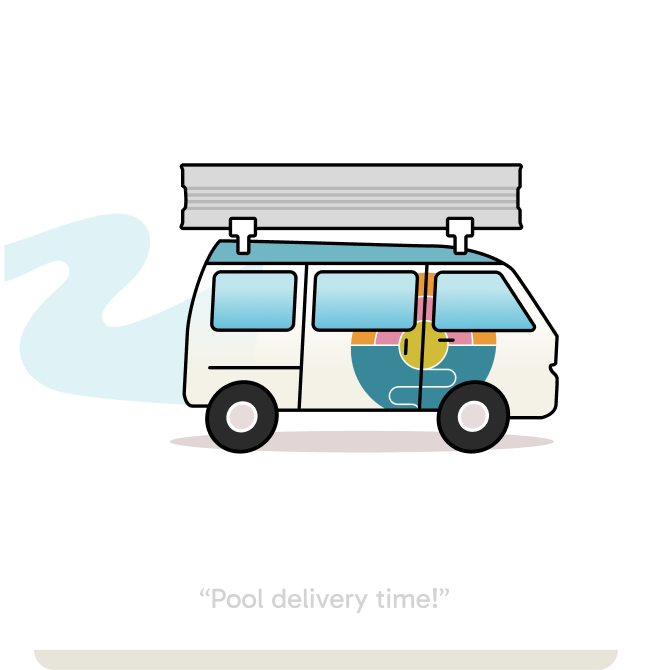 Pool Delivery Illustration