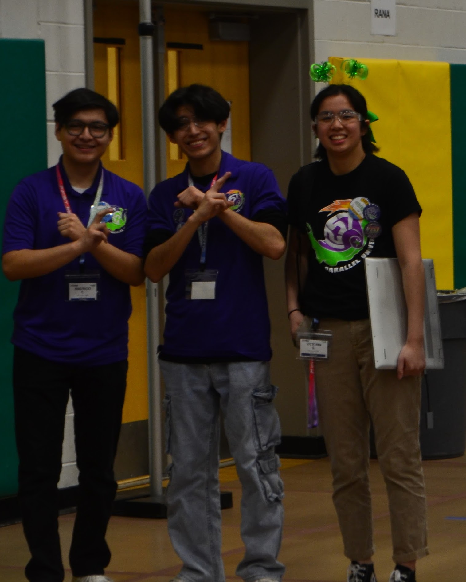 Victoria Gee as Drive Coach with her Drive Team at an FRC Robotics Competition