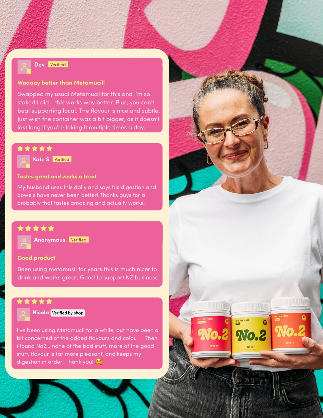 No.2 ad: real customer reviews