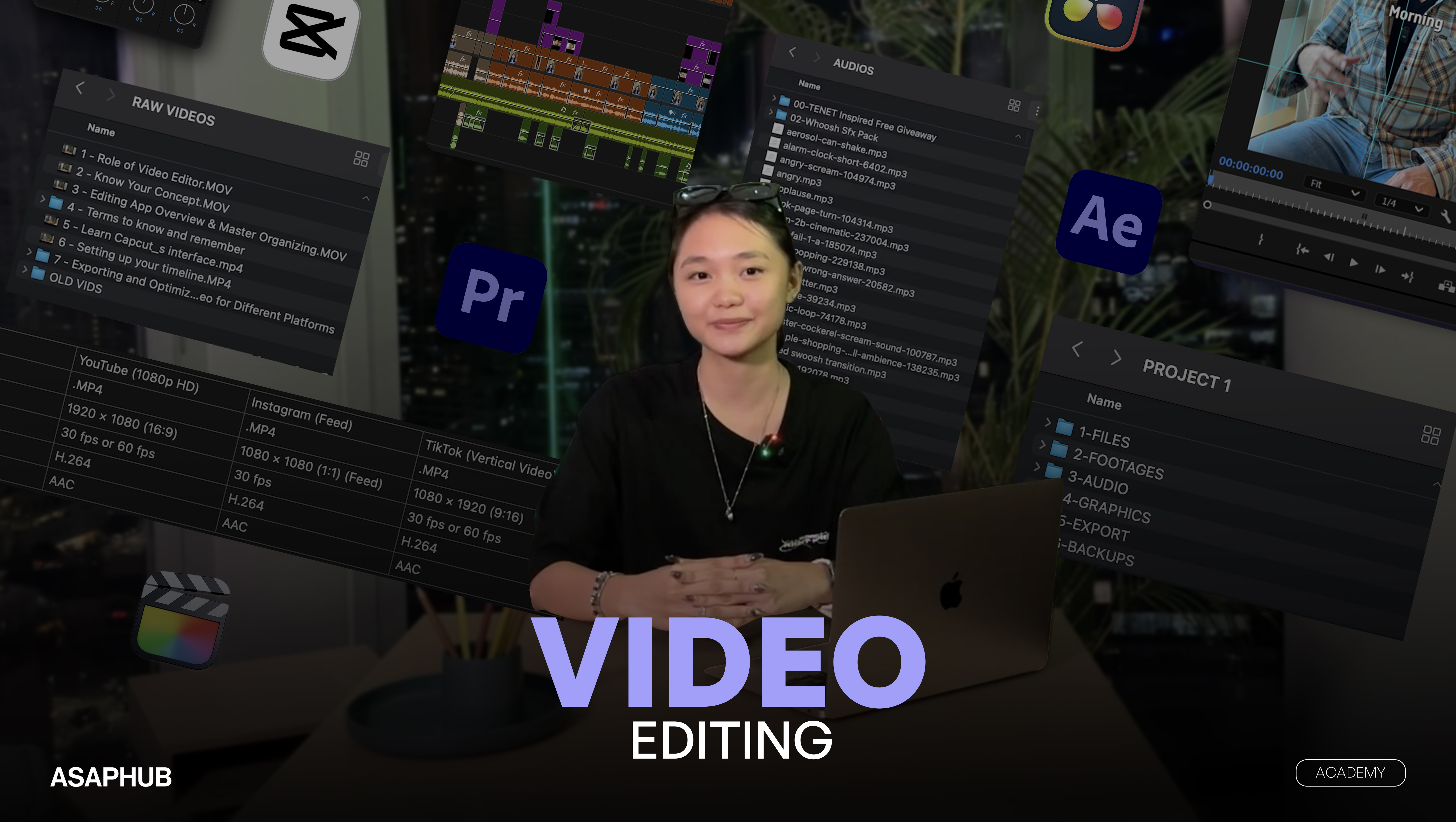 Video Editing course instructor at ASAP Hub Academy teaching basic CapCut feature and editing basics for social media.