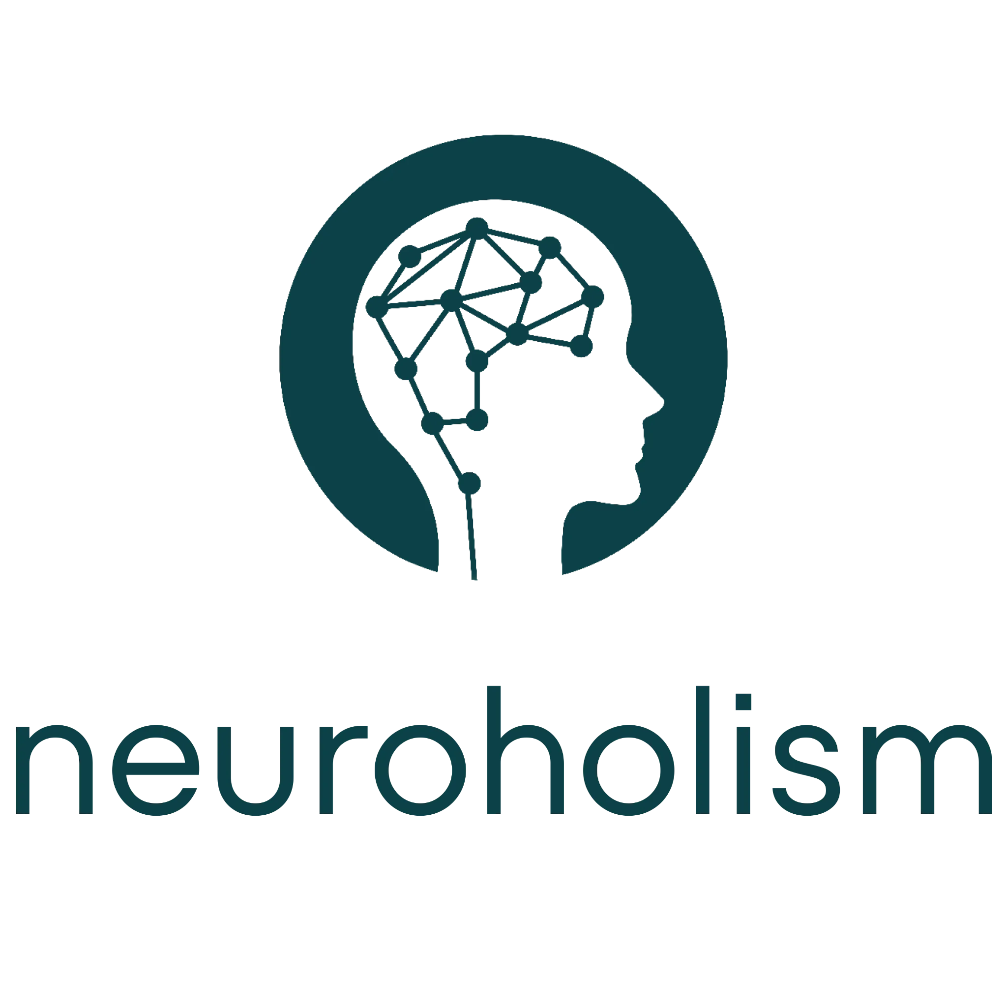 Neuroholism logo with brain network icon