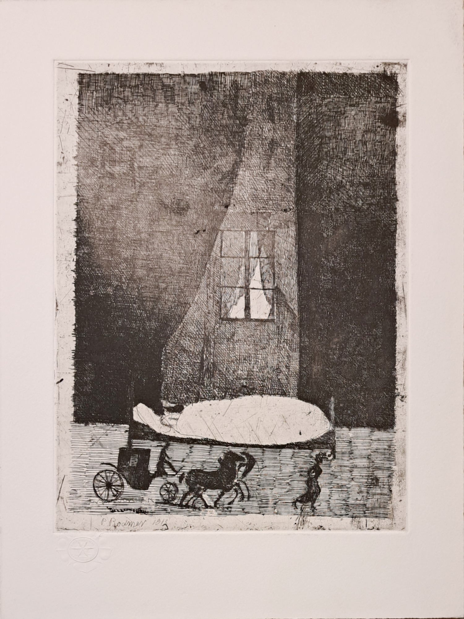 Paul Bodmer, Der Traum II, 1913, Kaltnadelradierung