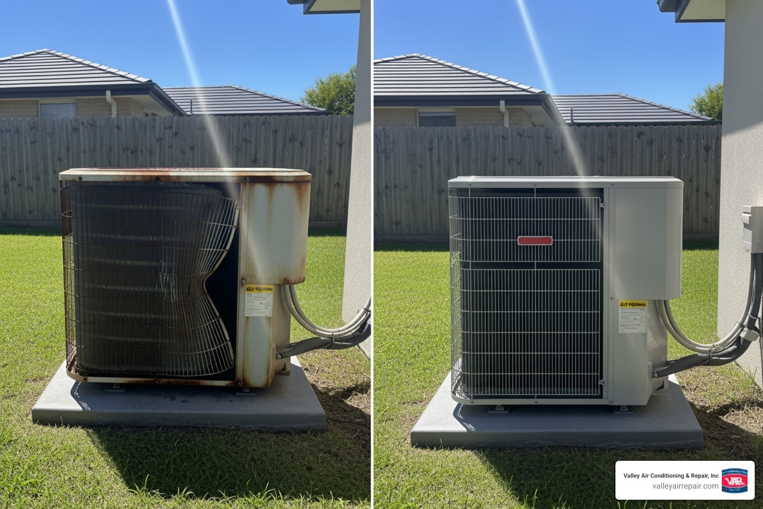 TABLE comparing the pros and cons of repairing versus replacing an old AC unit - AC repair Fresno CA