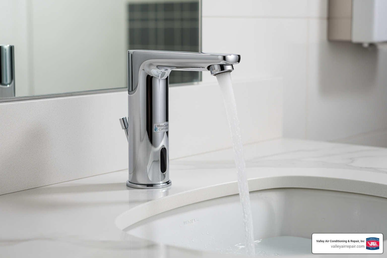 A modern, touchless, water-efficient commercial faucet - Commercial plumbing fixture repair