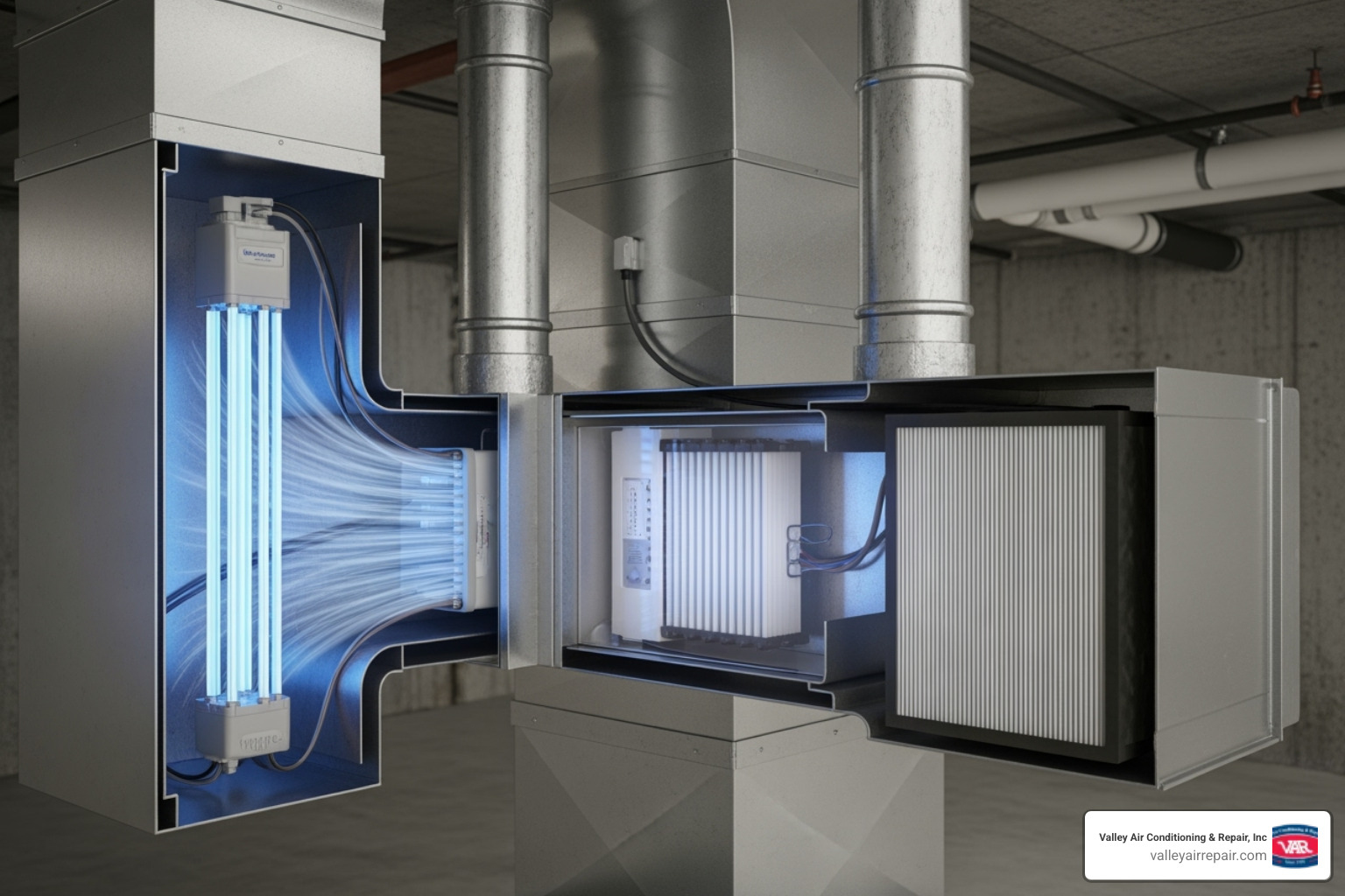 Image of different types of in-duct air purifiers - air purifier installation ceres