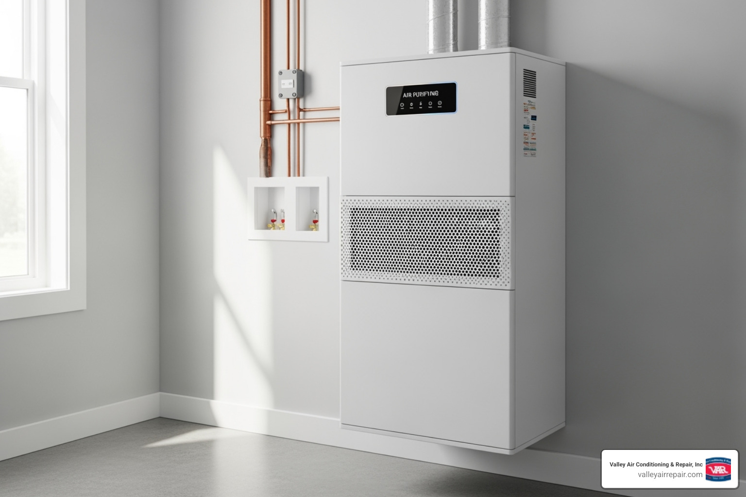 clean HVAC unit with integrated air purifier - air quality testing oakdale