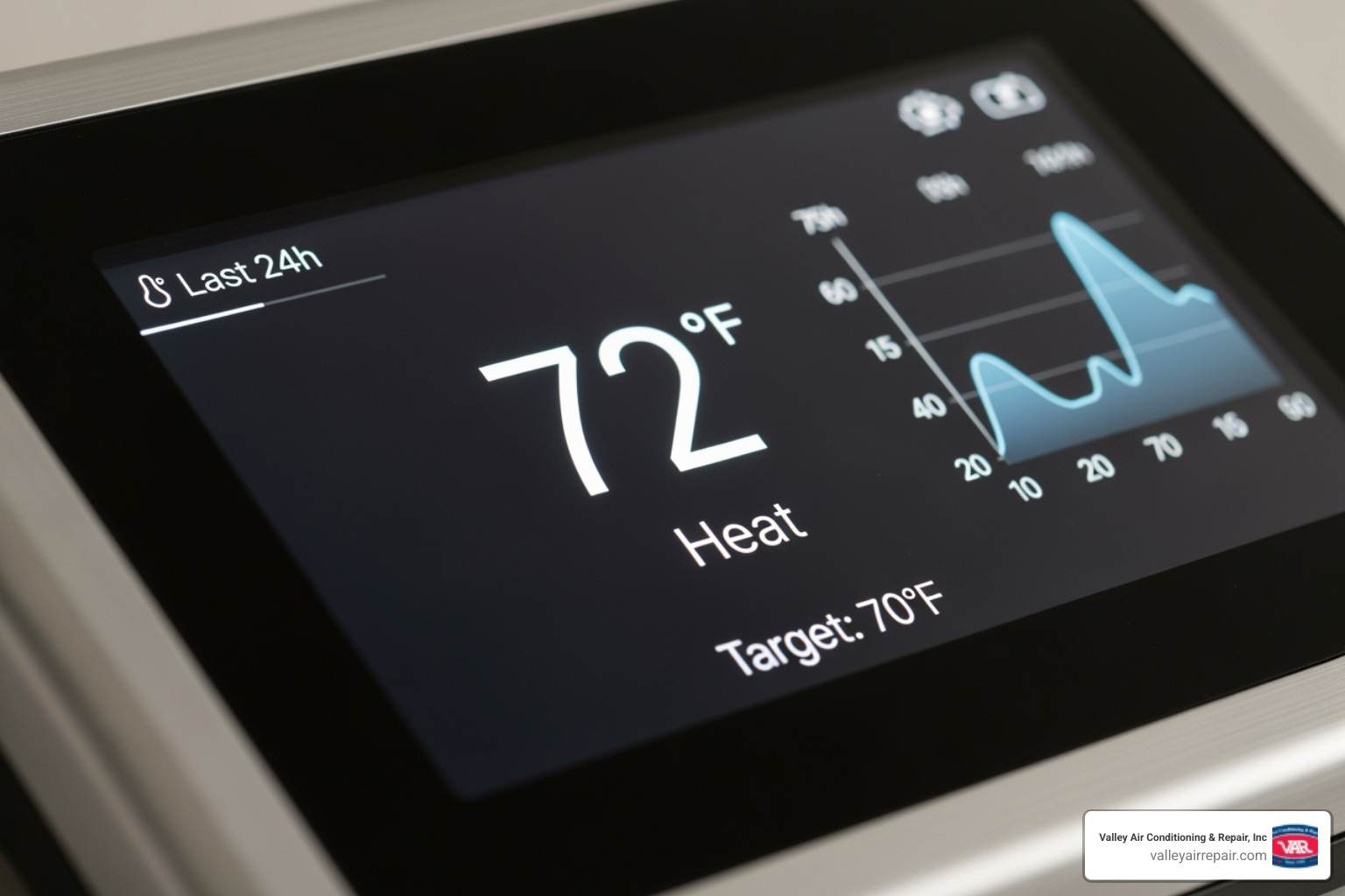 modern smart thermostat display showing the "heat" setting - heater not working ceres modern smart thermostat display showing the "heat" setting - heater not working ceres