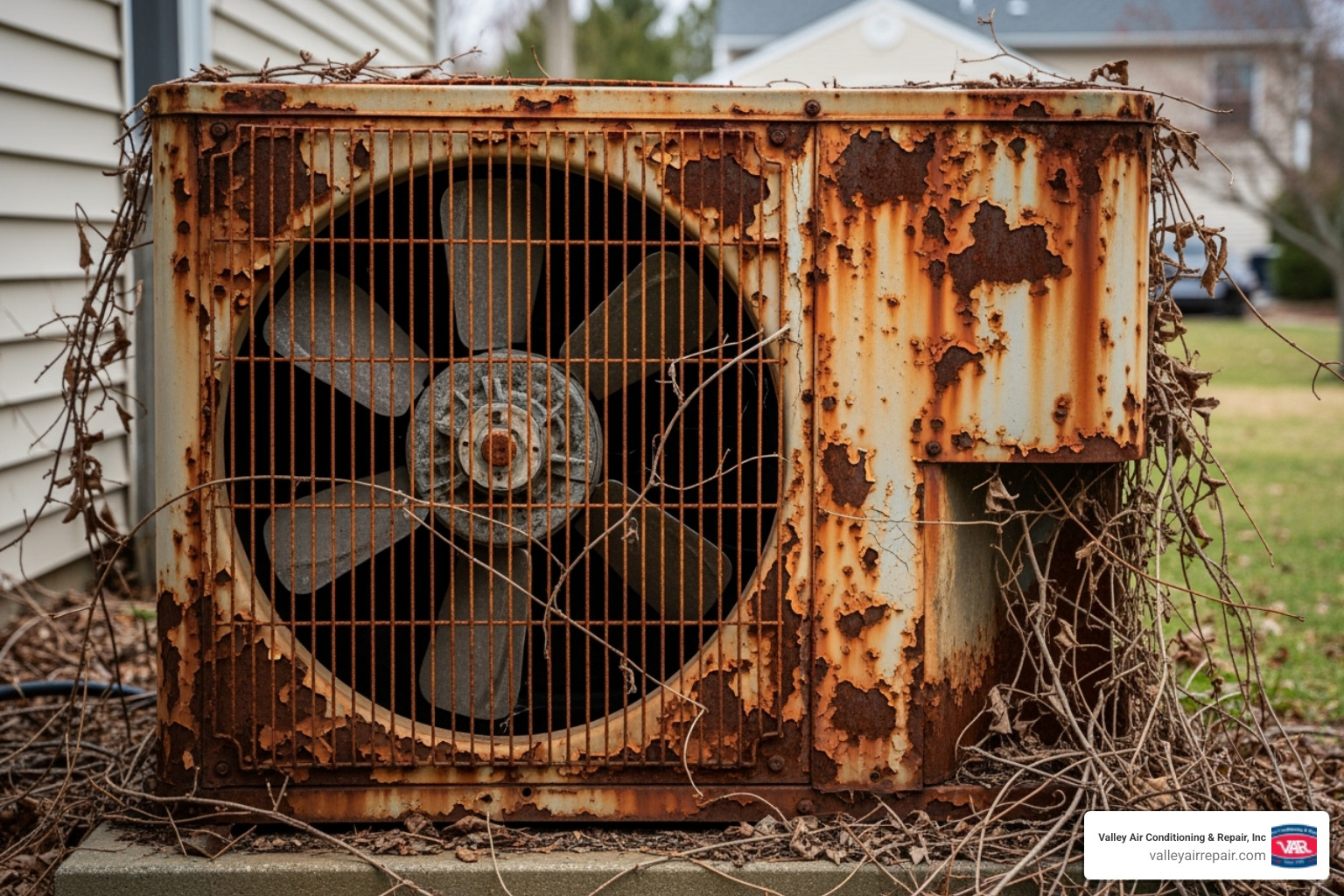 old rusted heat pump - heat pump replacement turlock