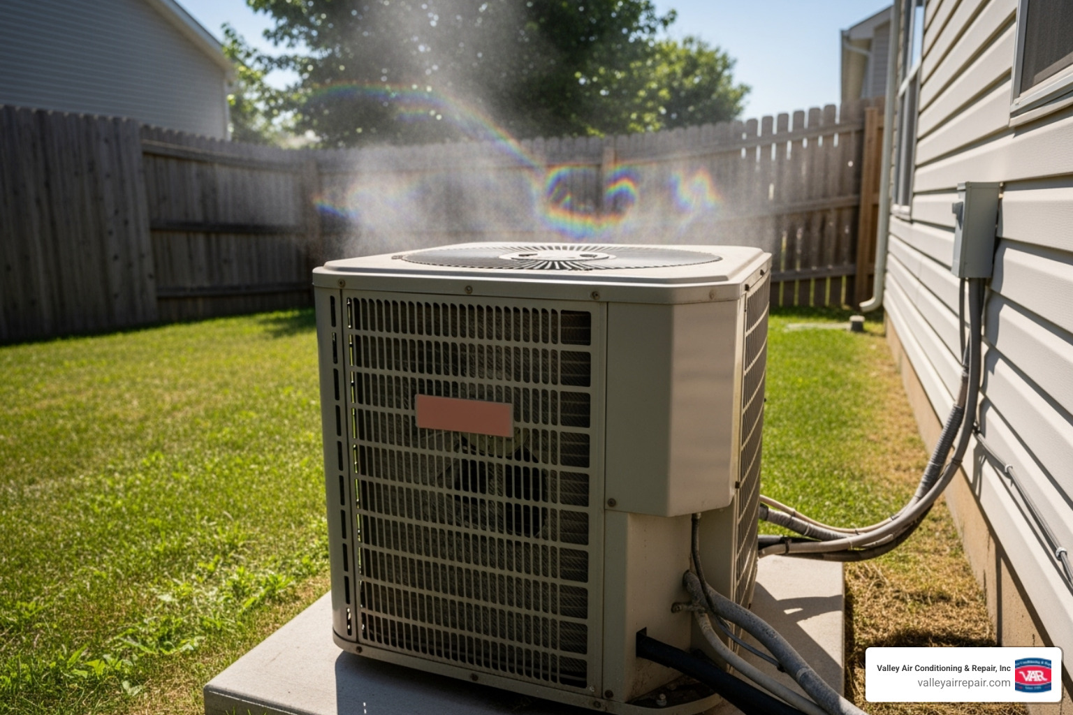 outdoor AC unit working hard on a hot, sunny day - ac repair modesto ca outdoor AC unit working hard on a hot, sunny day - ac repair modesto ca