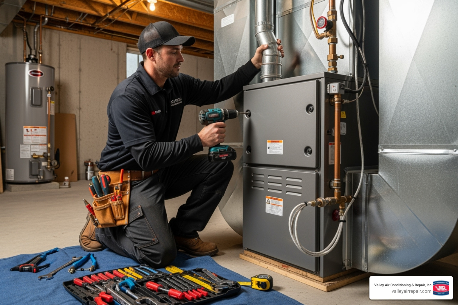 hvac technician installing furnace - energy efficient furnace modesto hvac technician installing furnace - energy efficient furnace modesto