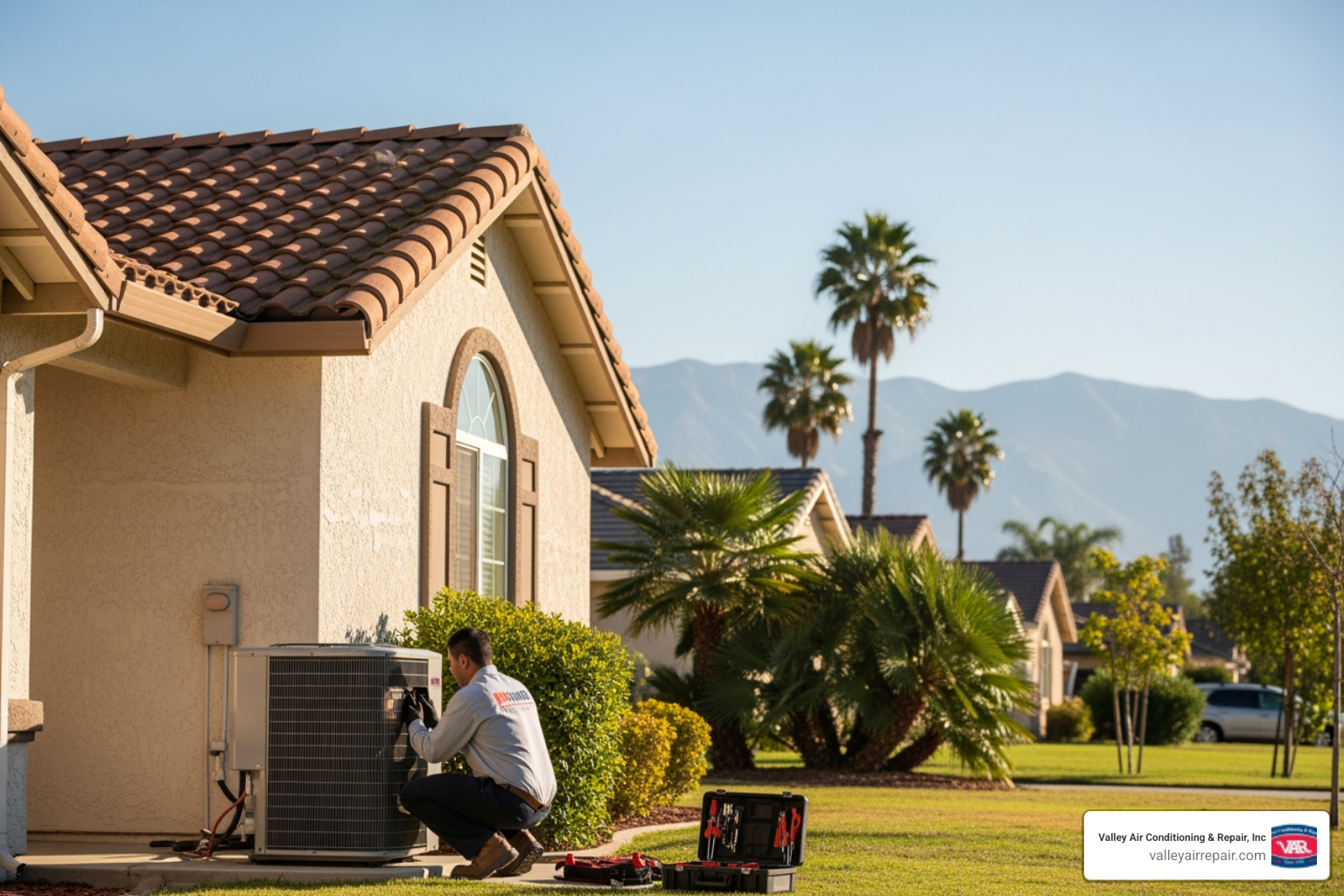Infographic showing the heat pump service cycle in Fresno: Summer cooling mode extracting indoor heat and moving it outside, Winter heating mode pulling outdoor heat and transferring it inside, Spring and Fall maintenance schedules with tune-up checklists, and key warning signs like rising bills and strange noises that indicate service needs - heat pump service in fresno, ca