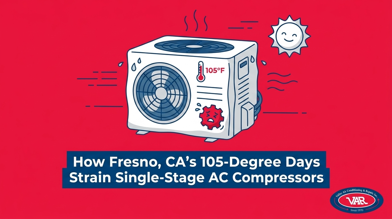 How Fresno's 105-Degree Days Strain Single-Stage AC Compressors