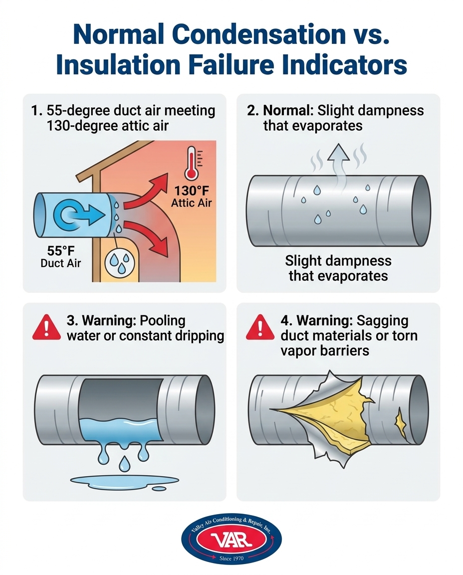 Normal Condensation vs. Insulation Failure Indicators