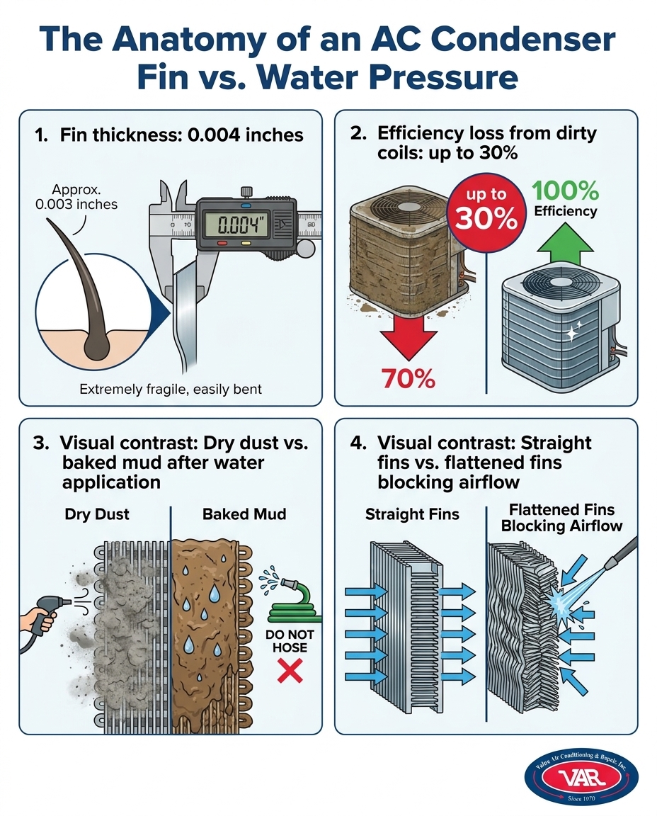 The Anatomy of an AC Condenser Fin vs. Water Pressure