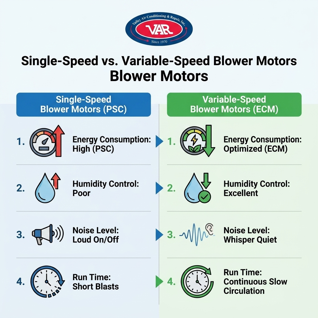 Single-Speed vs. Variable-Speed Blower Motors