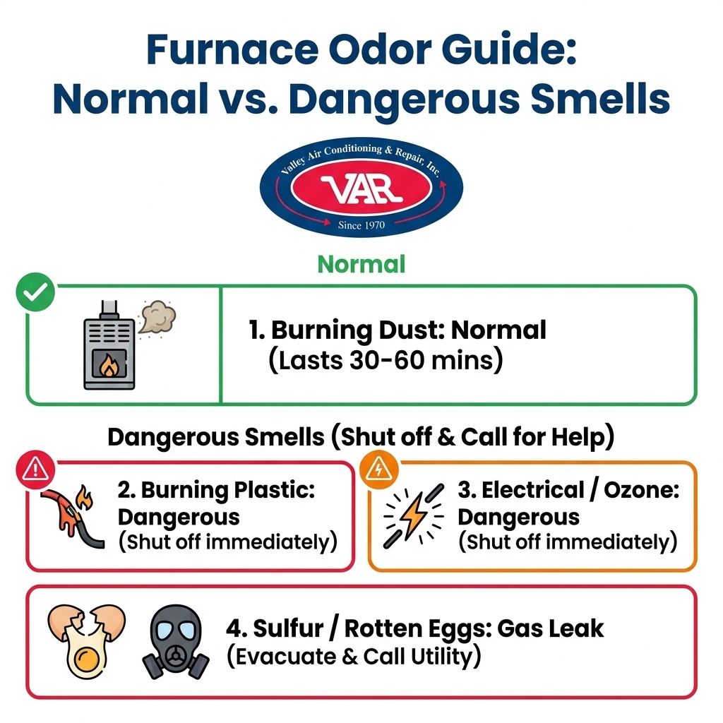 Furnace Odor Guide: Normal vs. Dangerous Smells