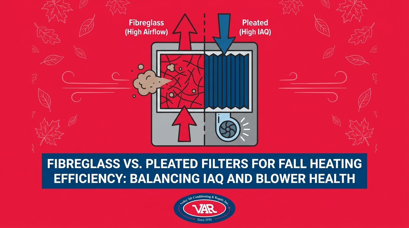 Fibreglass vs. Pleated Filters for Fall Heating Efficiency