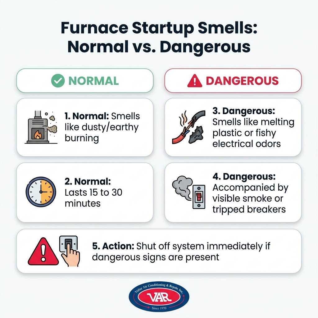 Furnace Startup Smells: Normal vs. Dangerous