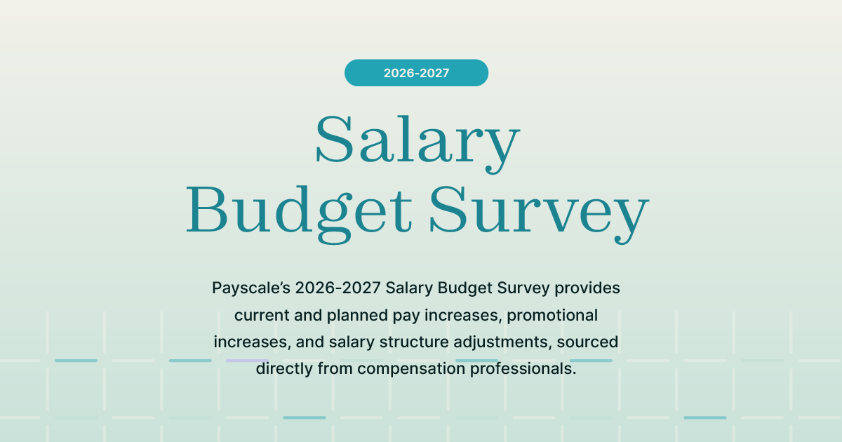 Salary Budget Survey 2026-2027 by Payscale