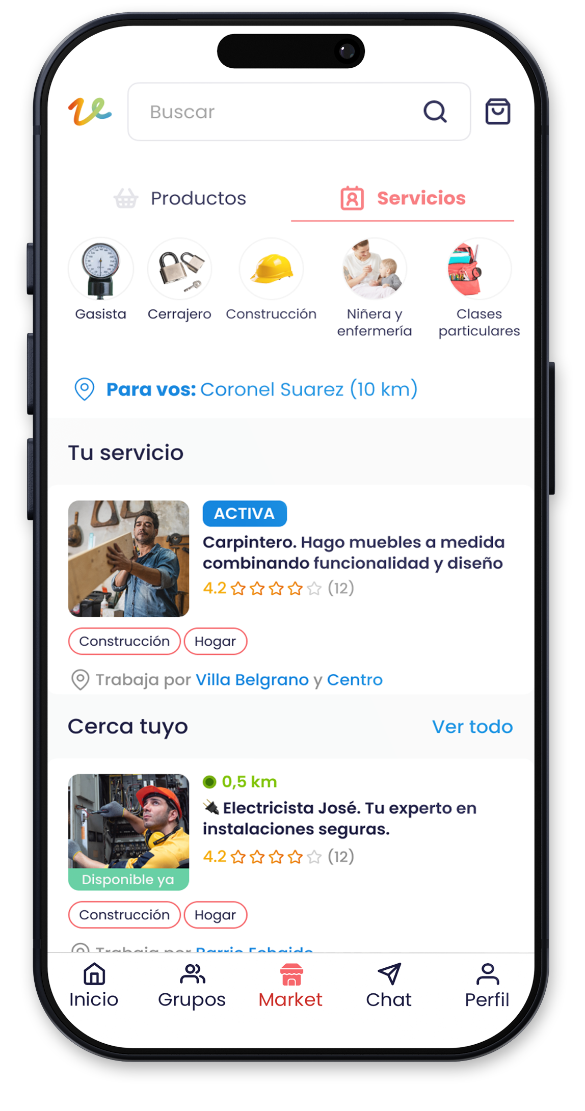 Vecinos App - Servicios