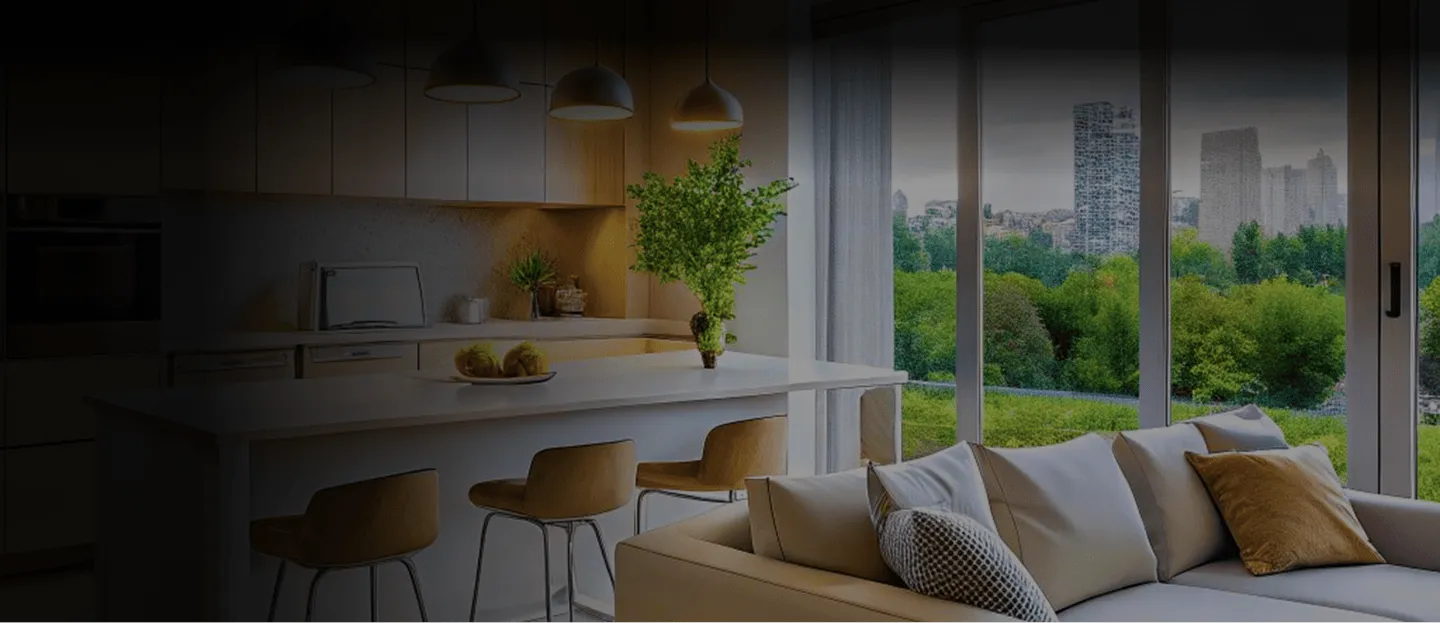 intérieur d'un salon design trouvé par un chasseur immobilier mecaza