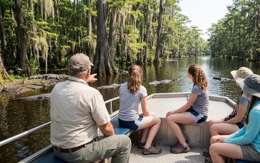Swamp Tour With Gators