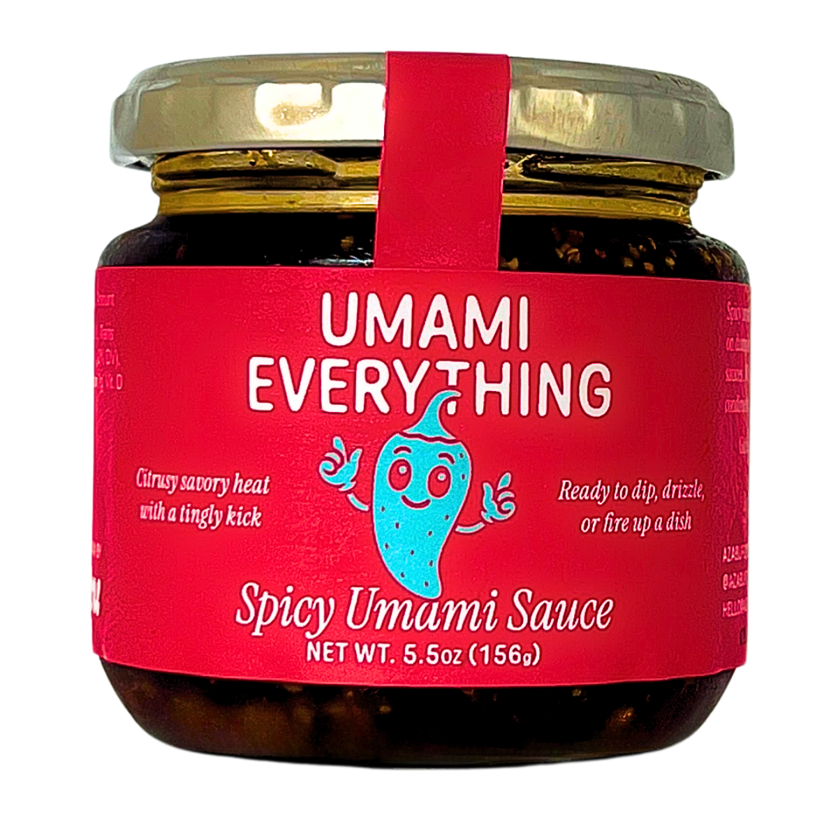 Azabu Foods Umami Everything Spicy 🌶️🔥 jar wrapped in traditional Japanese washi paper with red twine, showcasing the spicy Japanese umami condiment made with miso, yuzu, and chili.