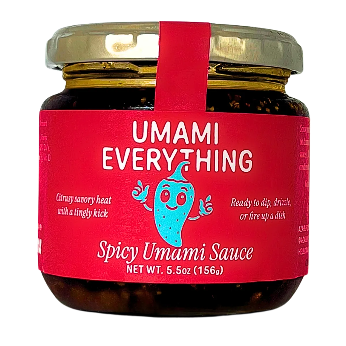 Azabu Foods Umami Everything Spicy 🌶️🔥 jar wrapped in traditional Japanese washi paper with red twine, showcasing the spicy Japanese umami condiment made with miso, yuzu, and chili.