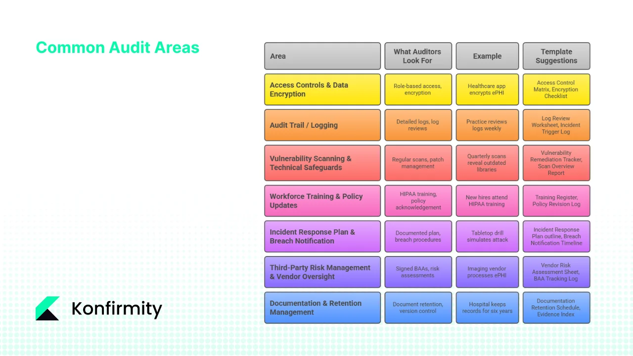 Common Audit Areas with Examples and Templates