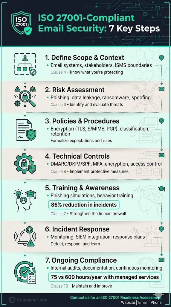 Implementing ISO 27001‑compliant email security: key steps and best practices