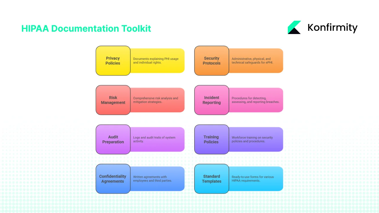 Core components of a HIPAA documentation toolkit