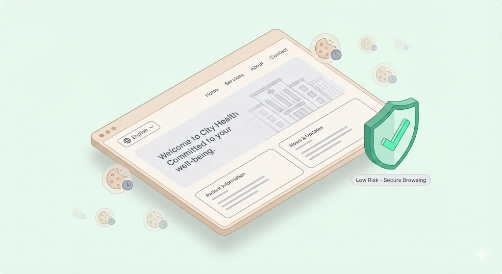 First‑Party Session Cookies on Informational Pages