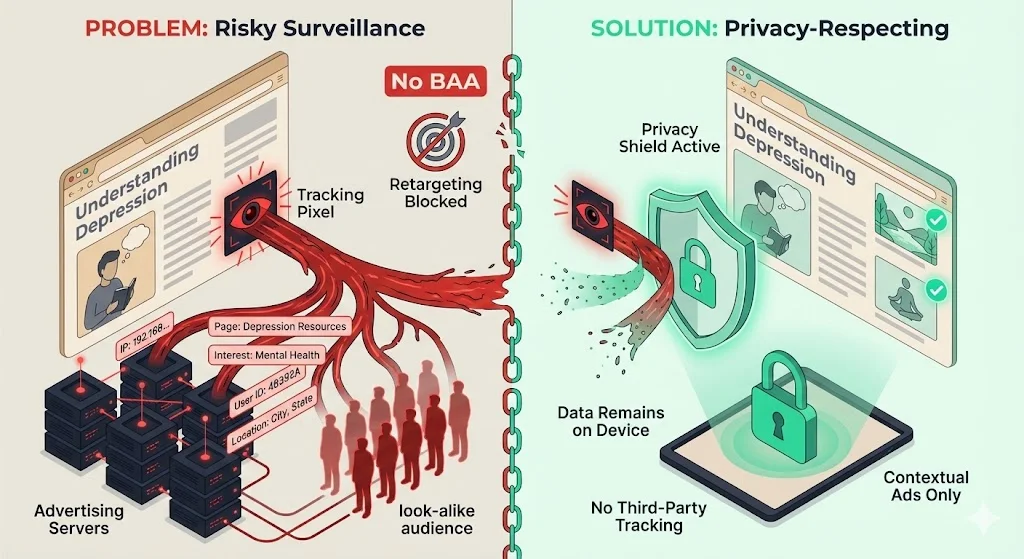 Mental‑Health Resource Page with Marketing Pixel