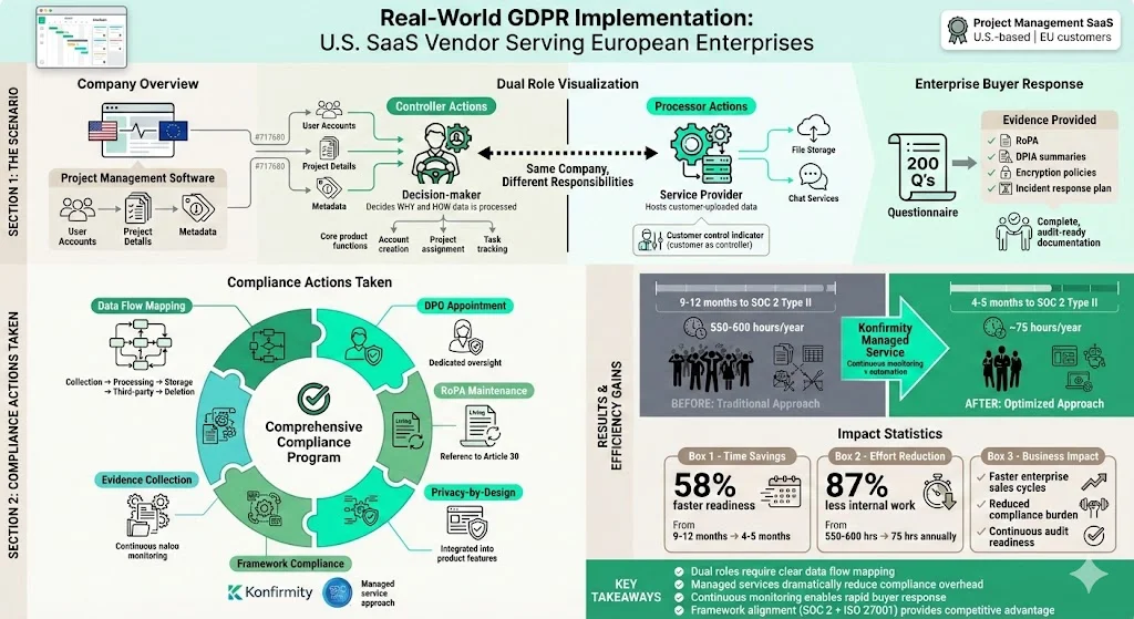 SaaS company as a controller and processor