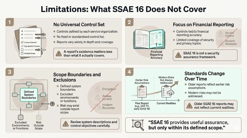 Limitations and What SSAE 16 Does Not Cover