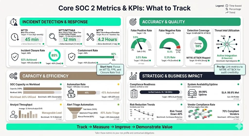 Core SOC 2 Metrics and KPIs You Should Track