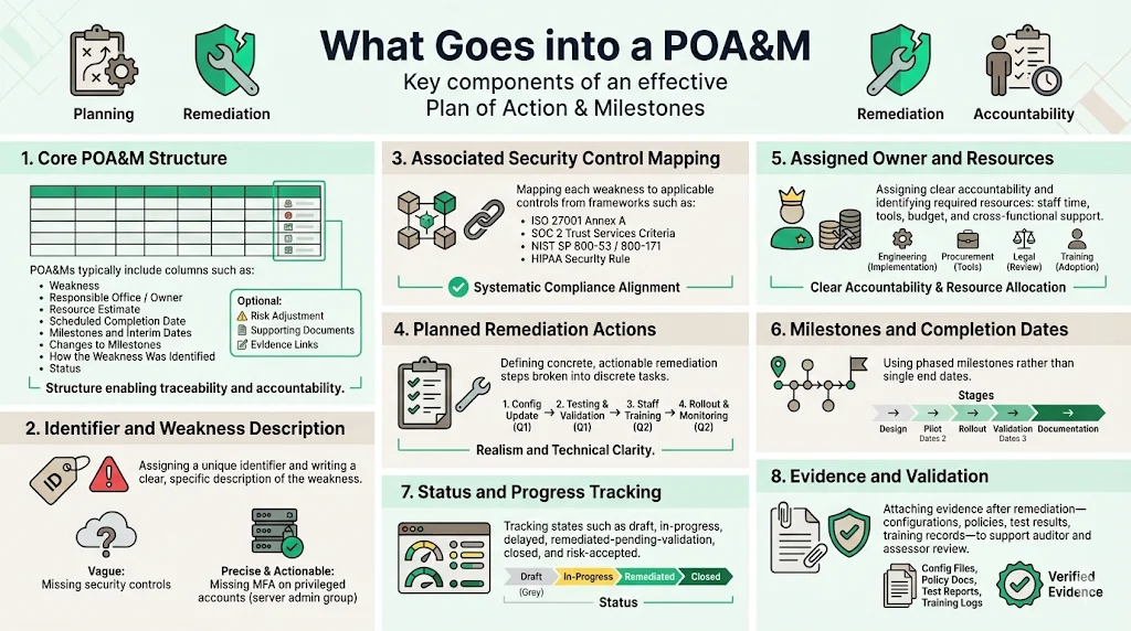 What Goes into a POA&M—Key Components