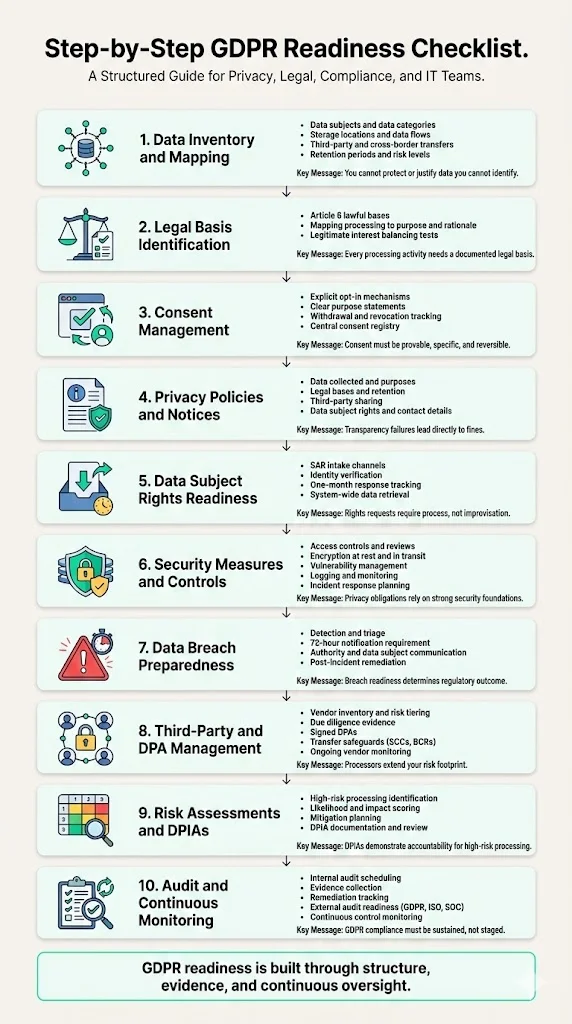 Step‑by‑Step GDPR Readiness Checklist