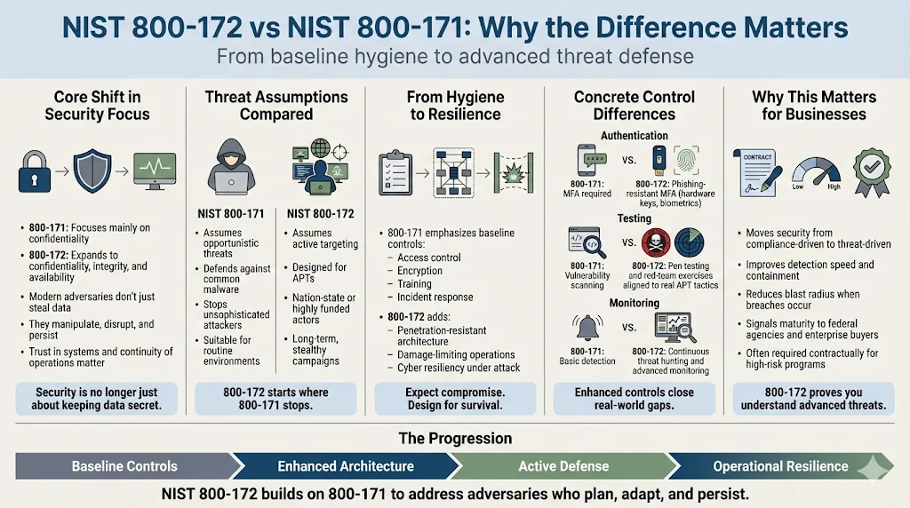 What Changed vs. NIST 800-171 — Why 800-172 Matters