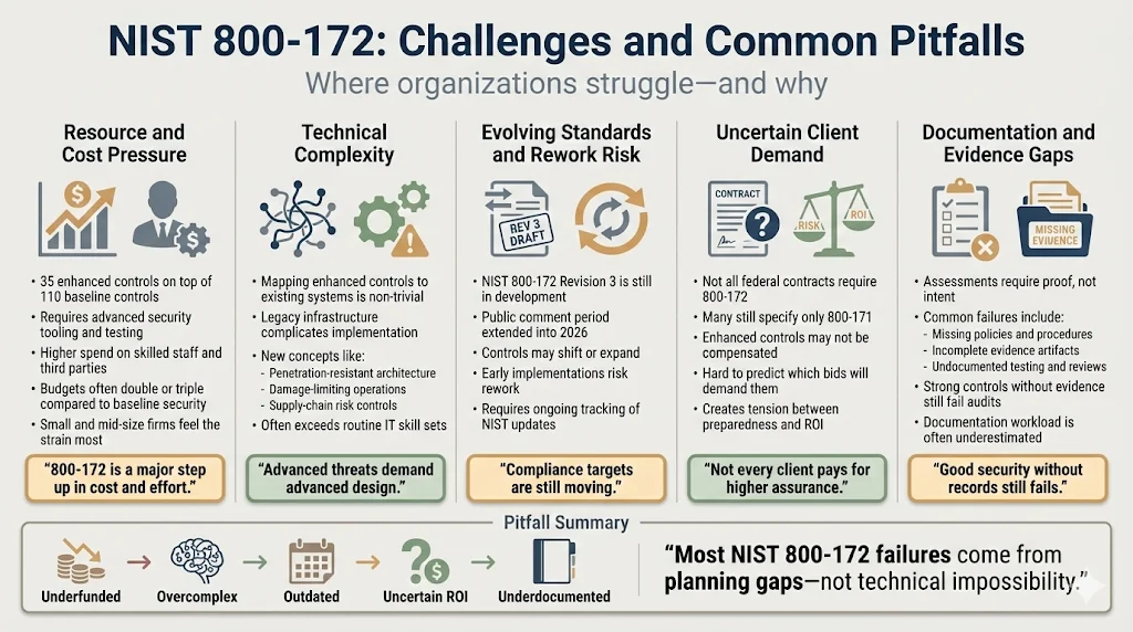 Challenges & Common Pitfalls for Businesses Adopting NIST 800-172