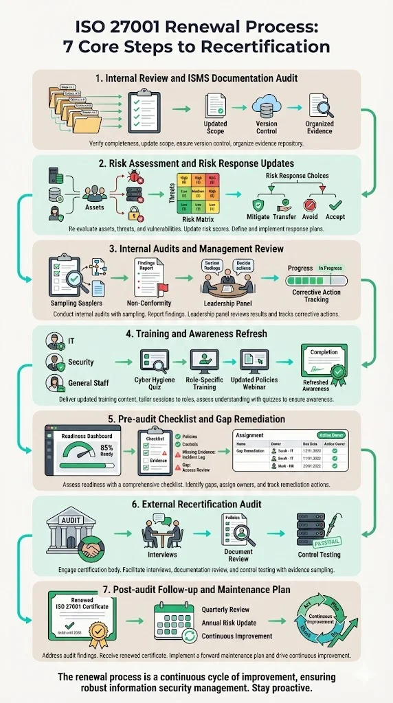 Core Steps in the ISO 27001 Renewal Process