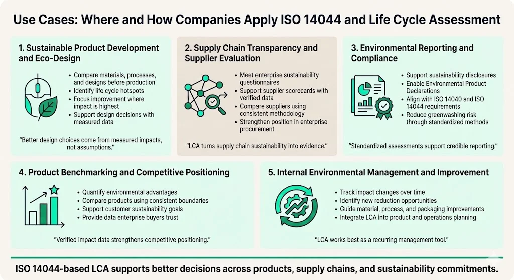 Use Cases — Where and How Companies Use ISO 14044 / LCA