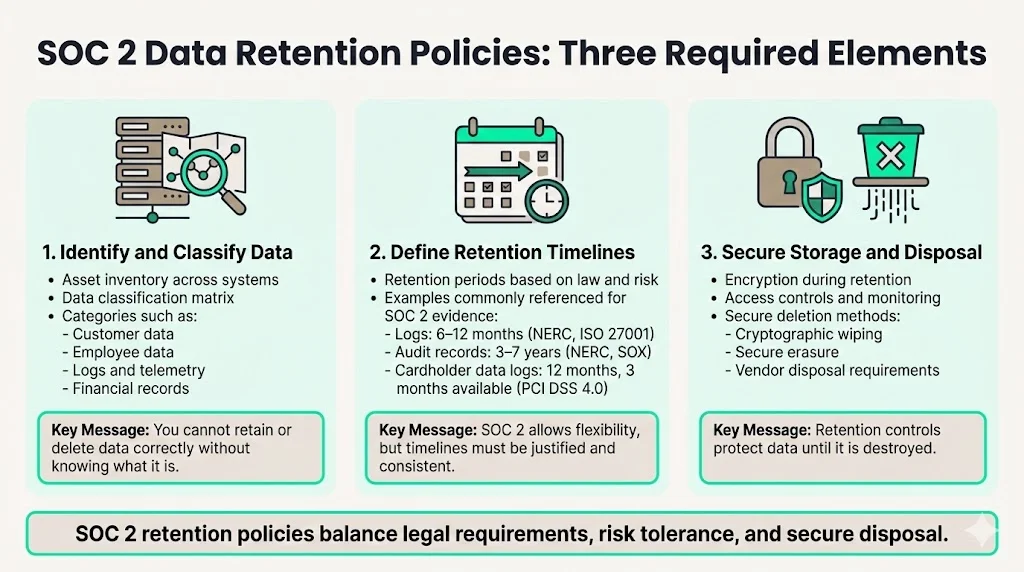 SOC 2 Data Retention Requirements