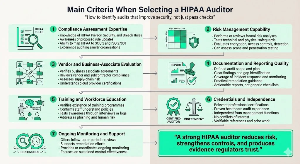 Main Criteria When Selecting a HIPAA Auditor