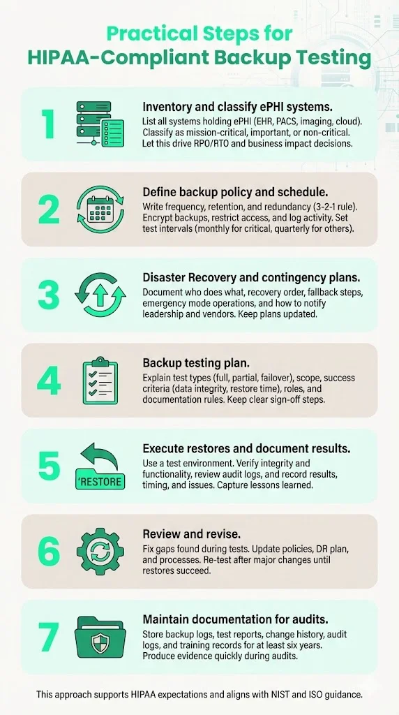 Practical Steps for HIPAA‑Compliant Backup Testing