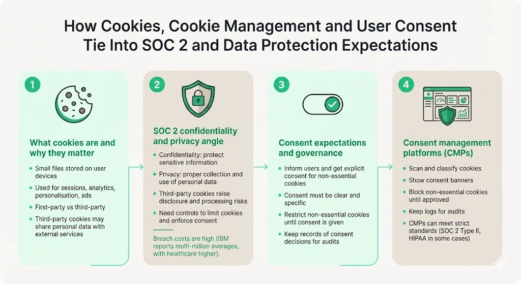 How Cookies, Cookie Management and User Consent Tie Into SOC 2 and Data Protection Expectations