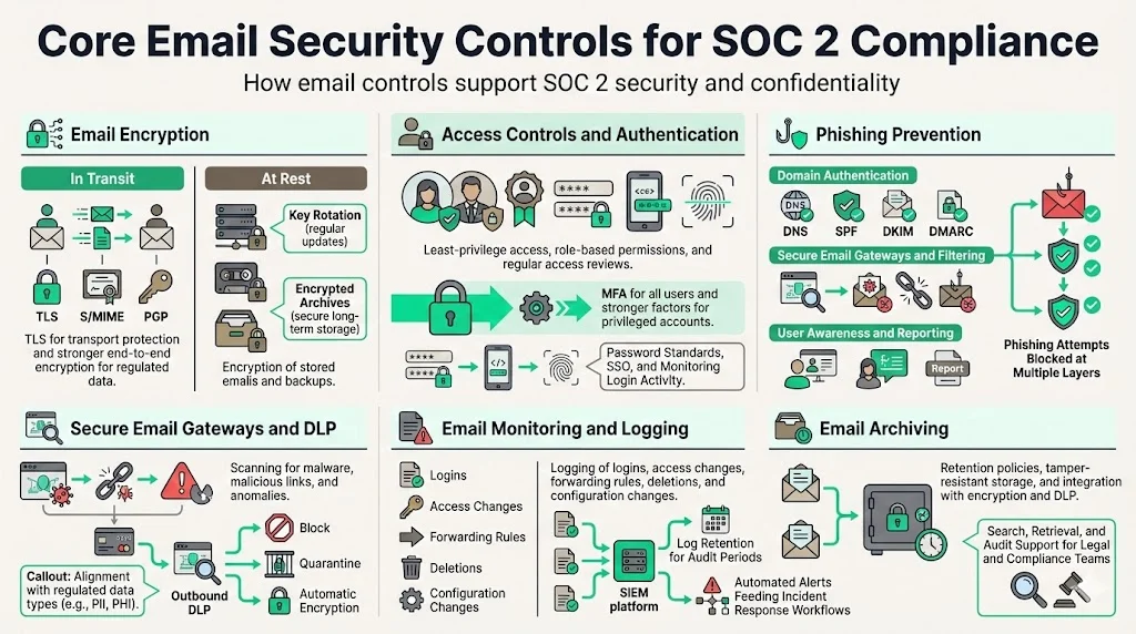 Core Email Security Controls for SOC 2 Compliance