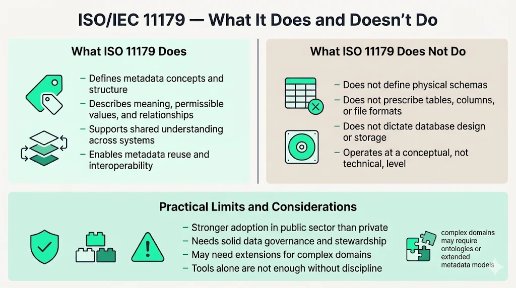 Common Misconceptions & Limits (What ISO 11179 Does — And Doesn't Do)