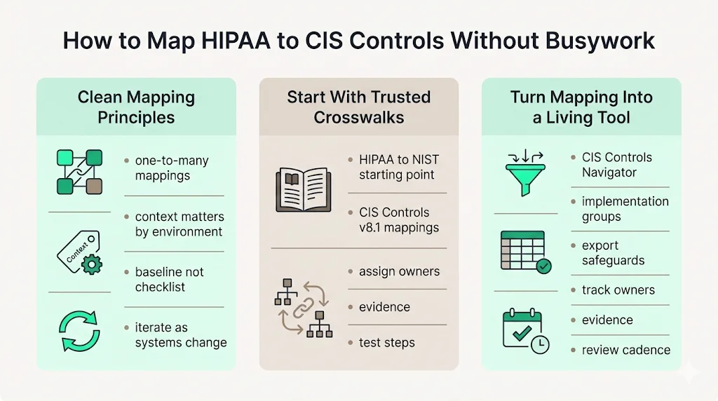 How to map HIPAA → CIS Controls without creating busywork